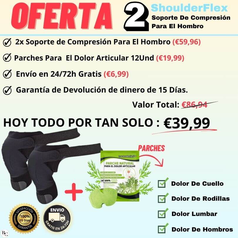 ShoulderFlex® - Soporte De Compresión ➕ Parches Para El Dolor Articular