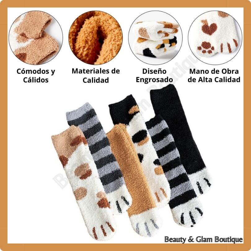 PACK De Calcetines Con Garras De Gato😻 [6 PARES]