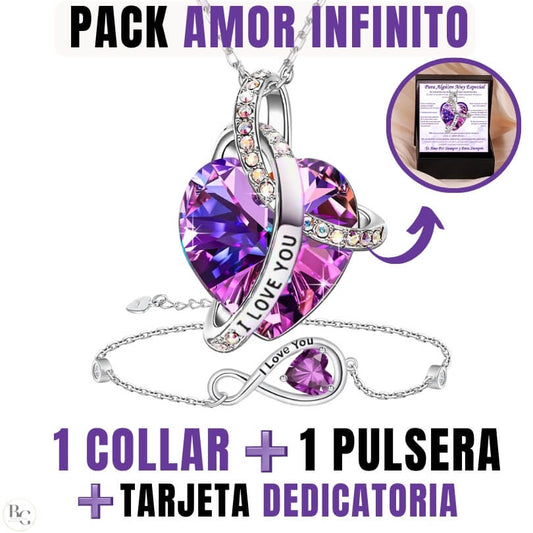 💖Pack Amor Infinito® 💖(1 Collares ➕ 1 Pulsera ➕ 1 Tarjeta)